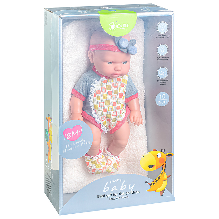 Фото к товару Пупс DF10-046B с аксессуарами, в коробке Пупс DF10-046B с аксессуарами, в коробке