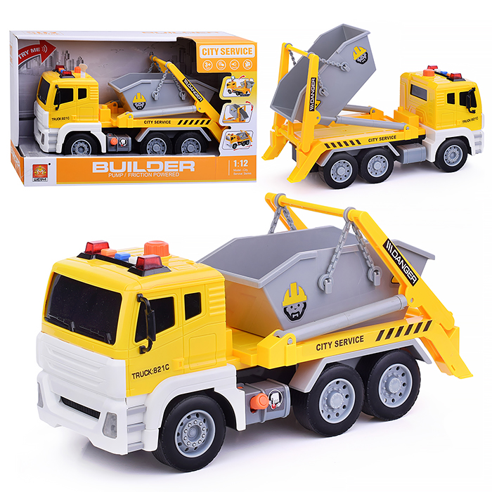 Машина WY821C "Спецтехника" на батарейках, в коробке 1:12