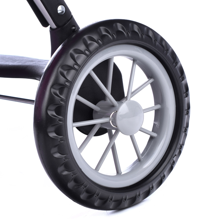 Коляска-люлька 9388 для кукол, металлическая, с корзиной, цвет морские звезды