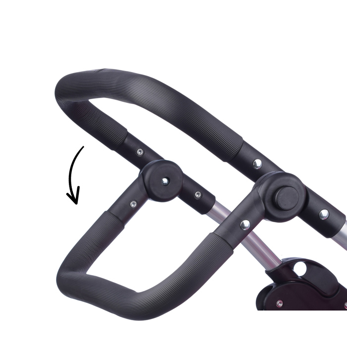 Коляска-люлька 9388 для кукол, металлическая, с корзиной, цвет морские звезды