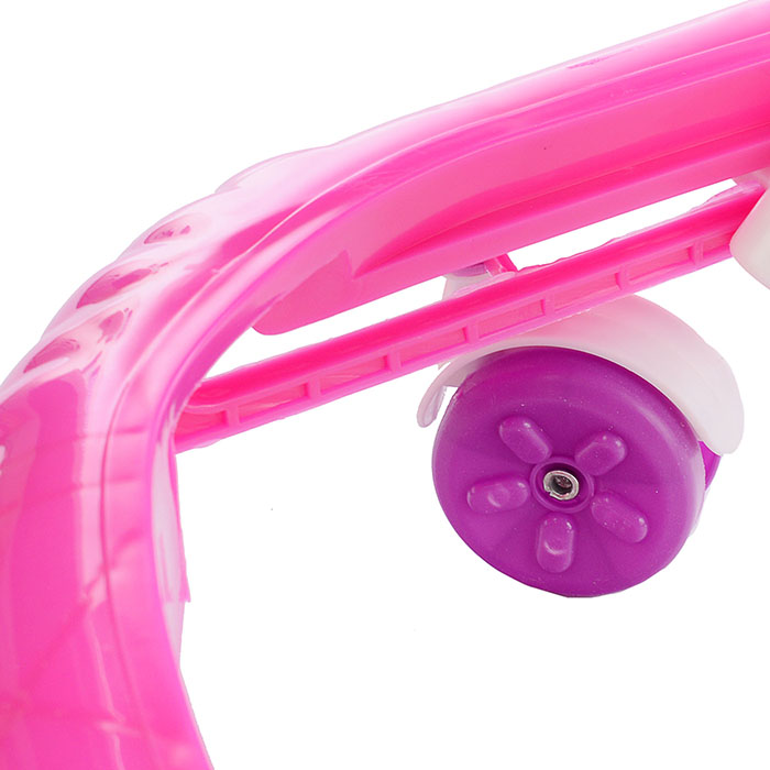 Ходунки 902-E-4 "Шарики" с подвесными игрушками (розовый-сиреневый) в пакете