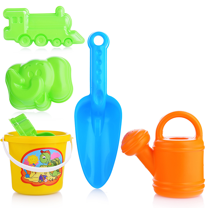 Комплект "Мини" (совок+2 формочки с лейкой мал.)