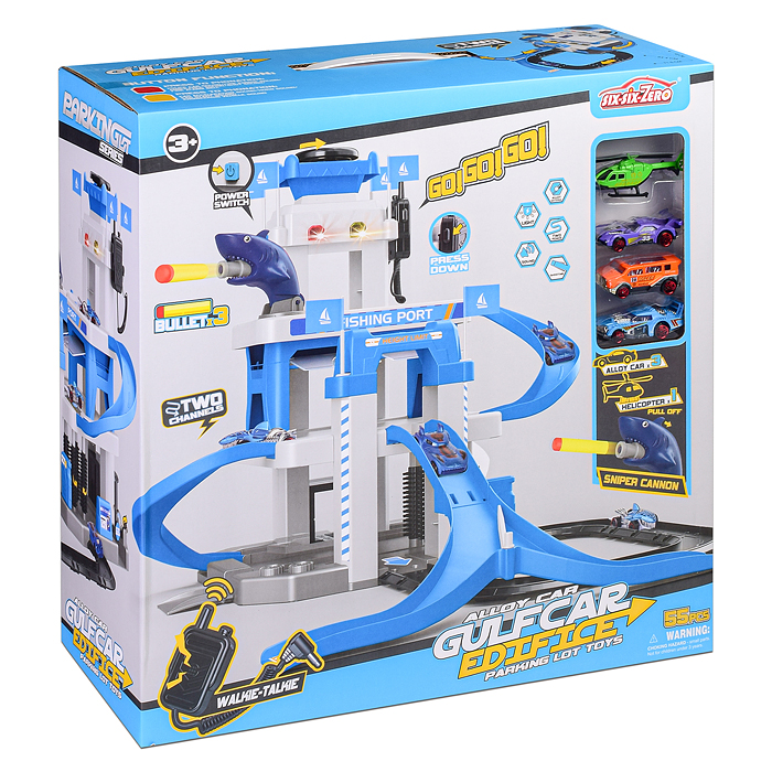 Парковка 660-S24 "Станция обслуживания" голубая, в коробке