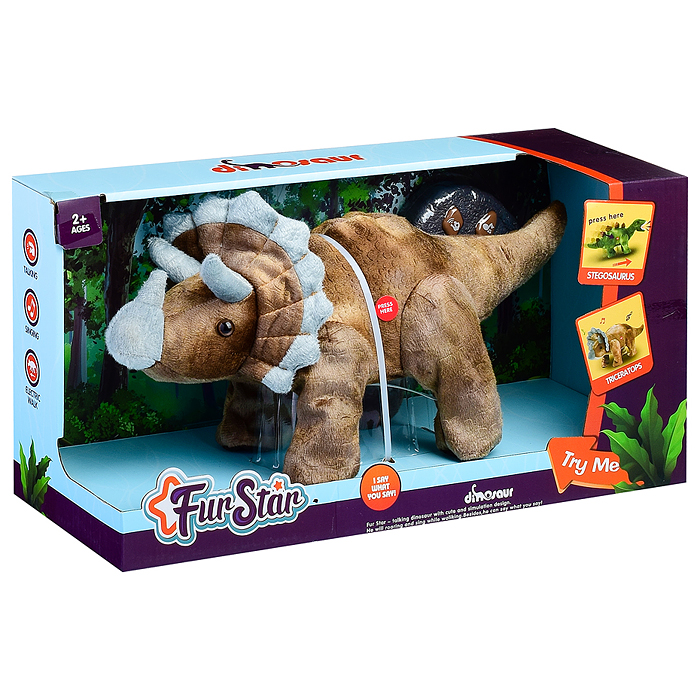 Динозавр мягкий T868 р/у, 27MHz в коробке