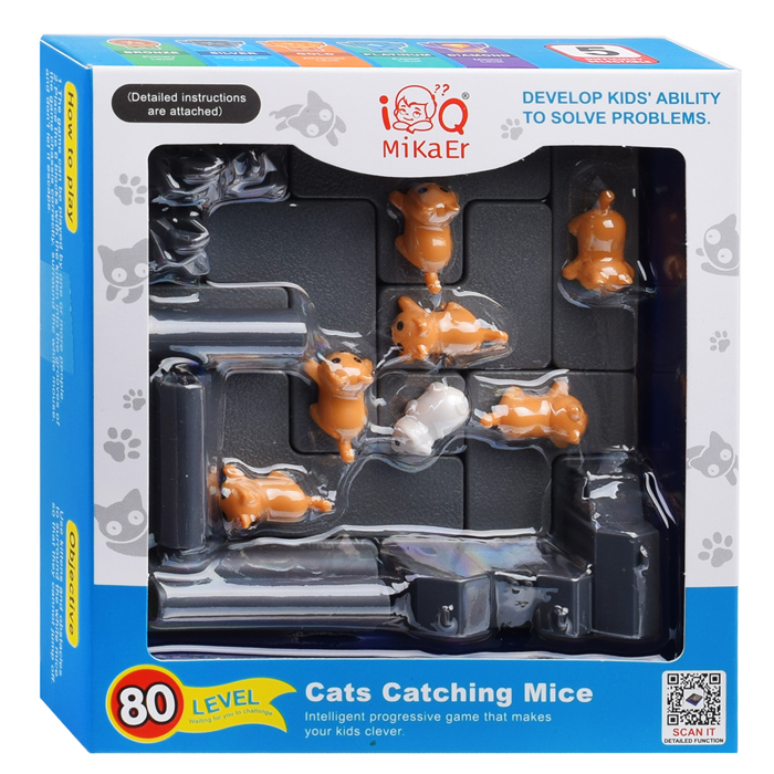 Игра развивающая R168-2 "Кошки-мышки" в коробке