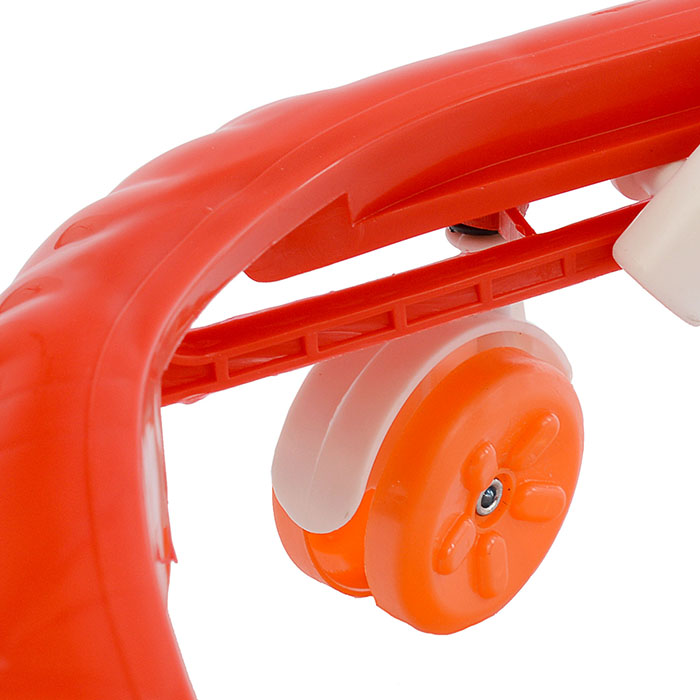 Ходунки 902-C-4 "Шарики с цветочками" с погремушками и шарами (оранжевый) в пакете