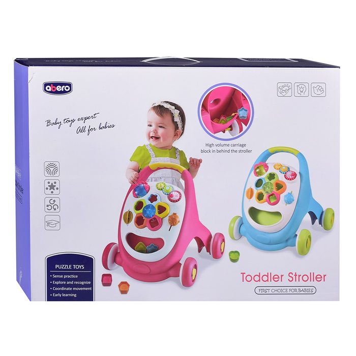 Ходунки QX-91157E "Цветочек" с сортером, в коробке