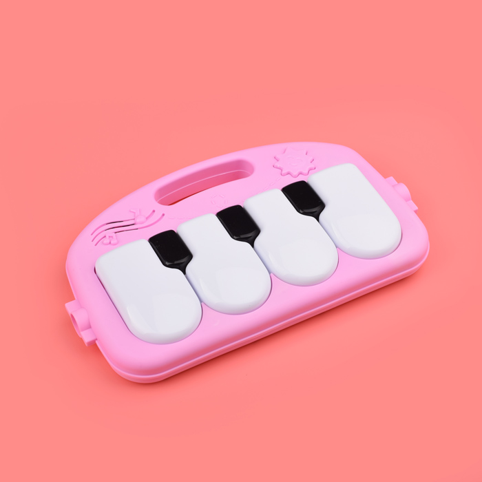 Коврик развивающий/ходунки 696-R29 "Веселые друзья" розовый, с пианино, в коробке