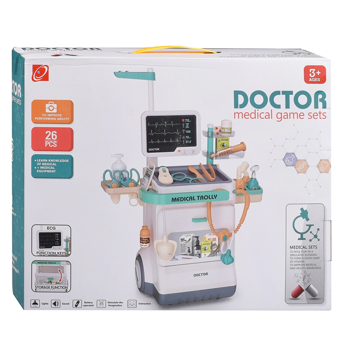 Фото к товару Игровой набор 660-90 "Доктор" (кардиограф большой + рентген), свет/звук, в коробке Игровой набор 660-90 "Доктор" (кардиограф большой + рентген), свет/звук, в коробке