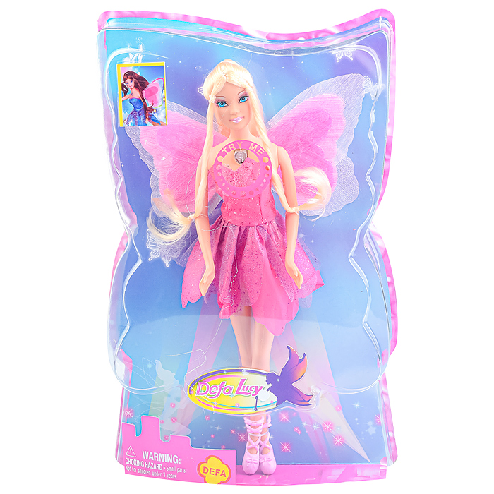 Кукла 8196 с крыльями на батарейках, в коробке