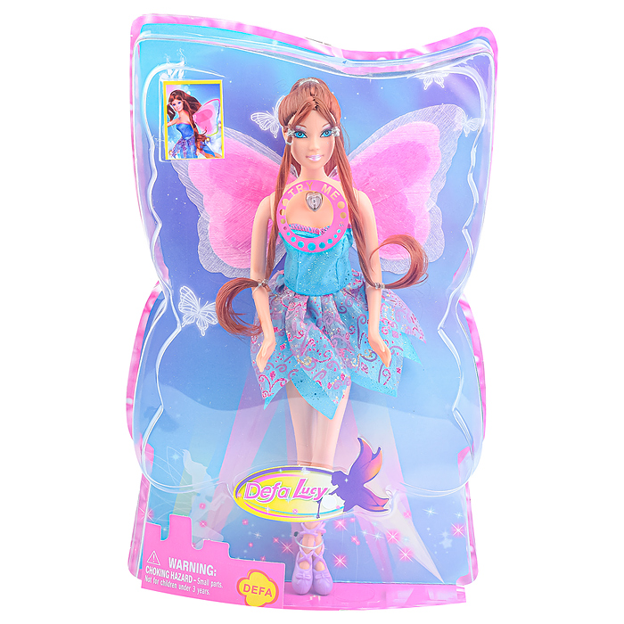 Кукла 8196 с крыльями на батарейках, в коробке