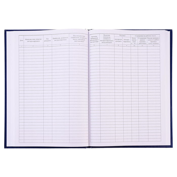 Фото к товару Журнал регистрации инструктажа на рабочем месте A4, 96 л, офсет 55-60 г/м², 90% белизна, твердая обл Журнал регистрации инструктажа на рабочем месте A4, 96 л, офсет 55-60 г/м², 90% белизна, твердая обл