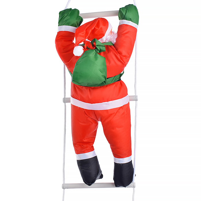 Фото к товару Украшение новогоднее S0918 "Дедушка Мороз" ползущий по лестнице, 50см, в пакете Украшение новогоднее S0918 "Дедушка Мороз" ползущий по лестнице, 50см, в пакете