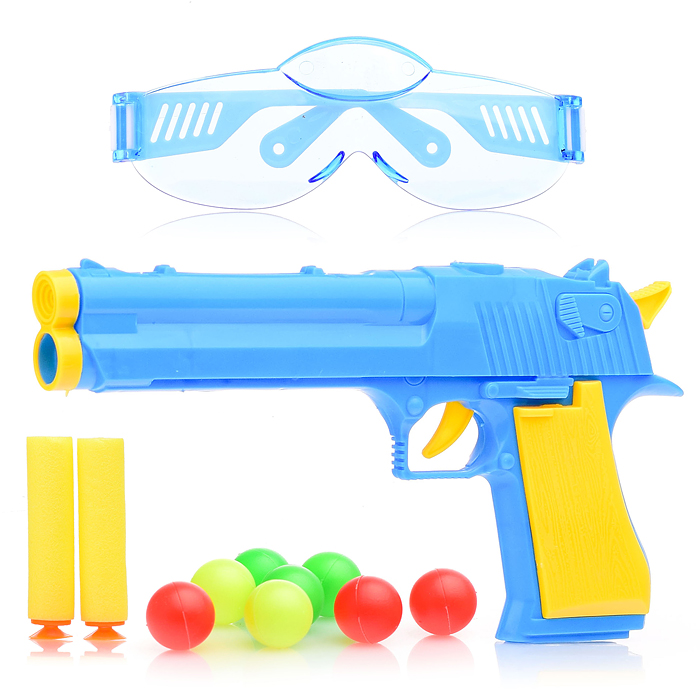 Пистолет 233-22 с мягкими полимерными пулями и шариками, в пакете