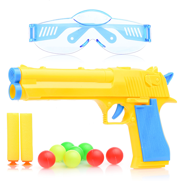 Пистолет 233-22 с мягкими полимерными пулями и шариками, в пакете