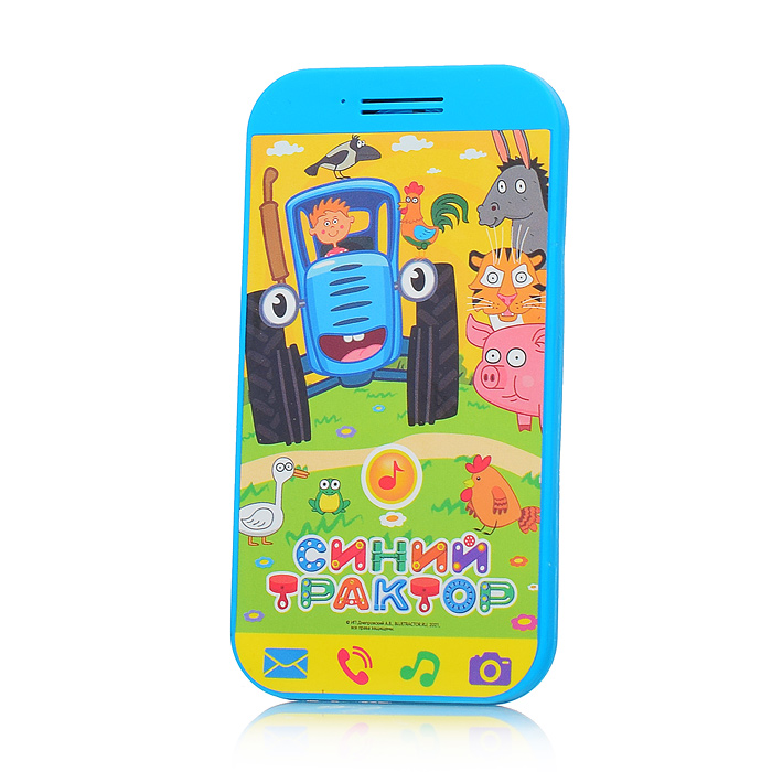 Обучающий мини-телефончик "Синий трактор" (15 песен, фраз и звуков.бат.)