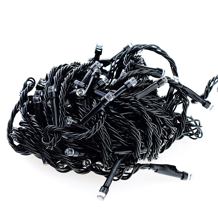 Электрогирлянда светодиодная 10 м, 100 ламп, холодный