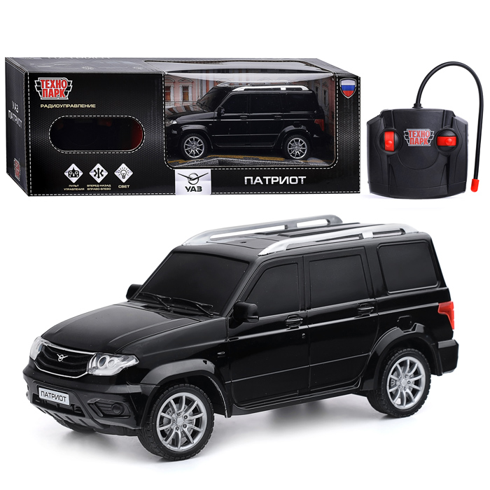 Машина р/у UAZ Патриот 19 см, (свет, черн) в коробке Машина р/у UAZ Патриот 19 см, (свет, черн) в коробке