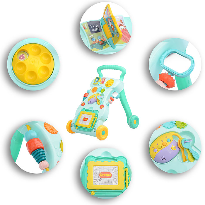 Игровой центр-Каталка HE0822 с доской для рисования, в коробке