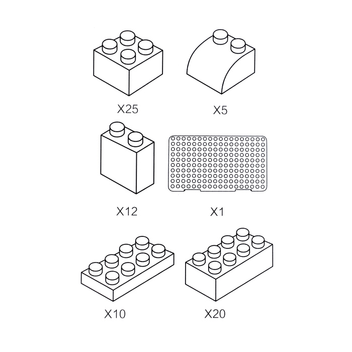 Конструктор S-Y033 "Строим сами" (73 дет.) в коробке