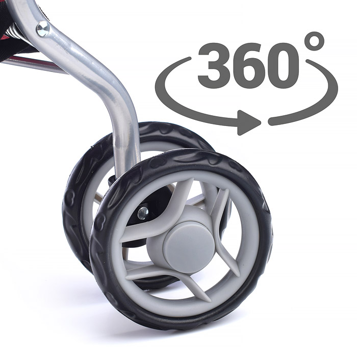 Коляска для кукол 9668 металлическая, для двух кукол, в коробке