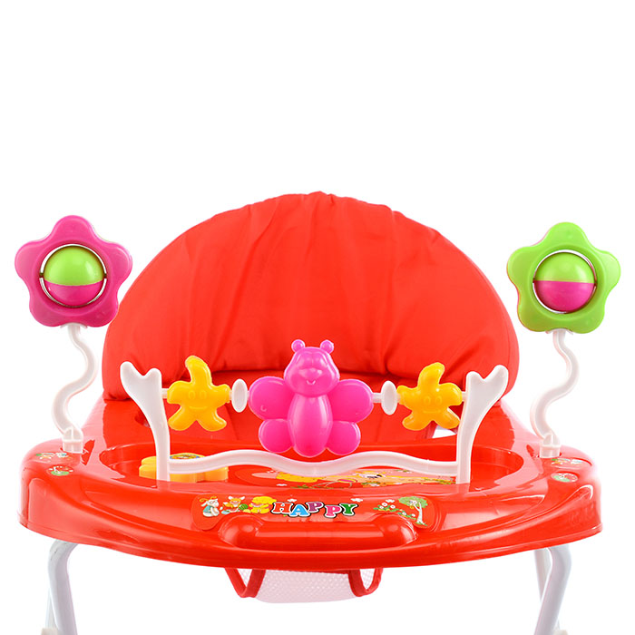 Ходунки 902-B-5 "Бабочка с цветочками" (красный) в пакете