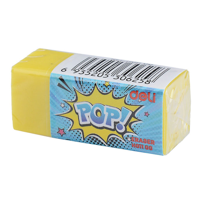 Ластик POP ассорти Эко ПВХ, мягкое стирание каждый в индивидуальной упаковке