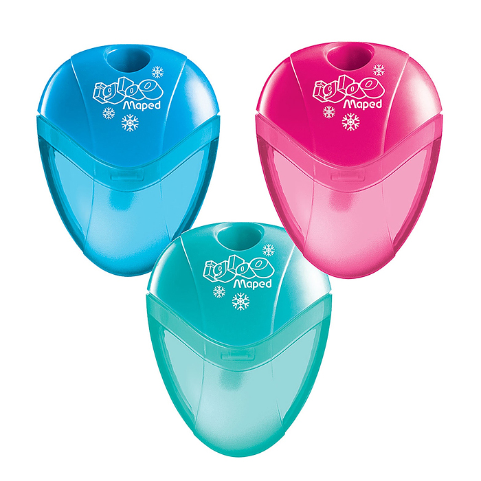 Точилка "I-Gloo" с контейнером, ассорти, дисплей 