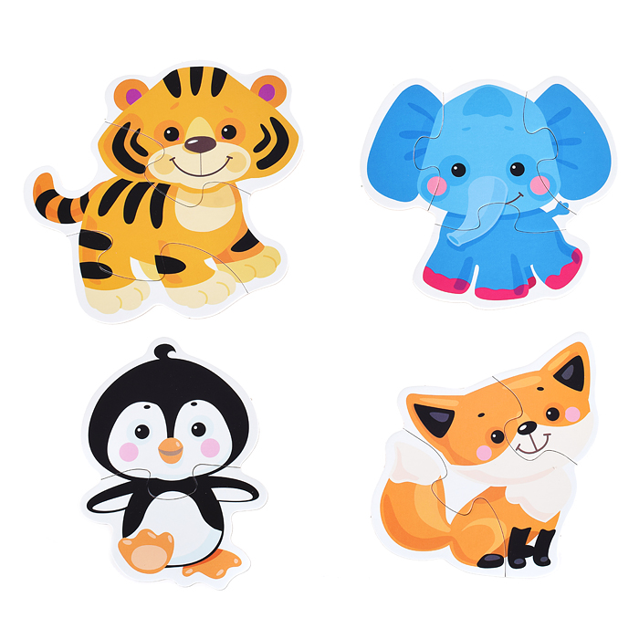 Фото к товару Пазлы контурные "Животные" Baby Toys Пазлы контурные "Животные" Baby Toys