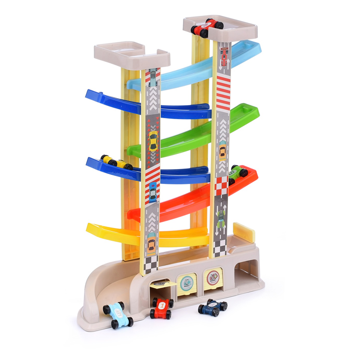 Трек гоночный UT0061 с гаражом и машинками, в коробке