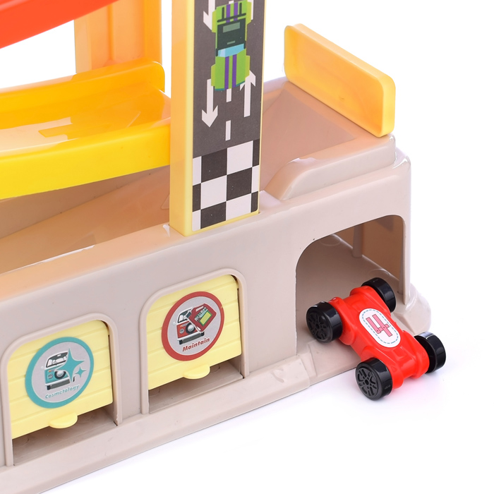 Трек гоночный UT0061 с гаражом и машинками, в коробке