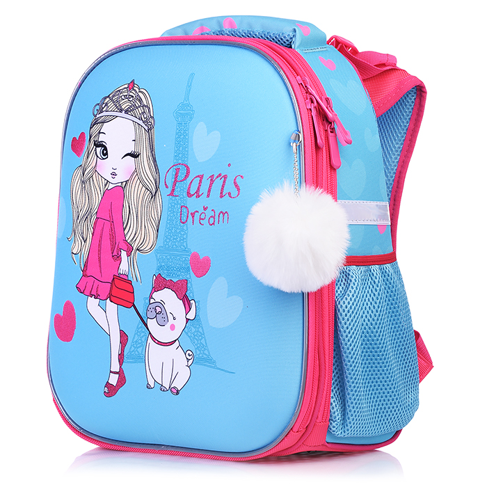 Рюкзак каркасный "Парижанка" формованный из полимеров, материал: нейлон, полиэстер, полноцветн