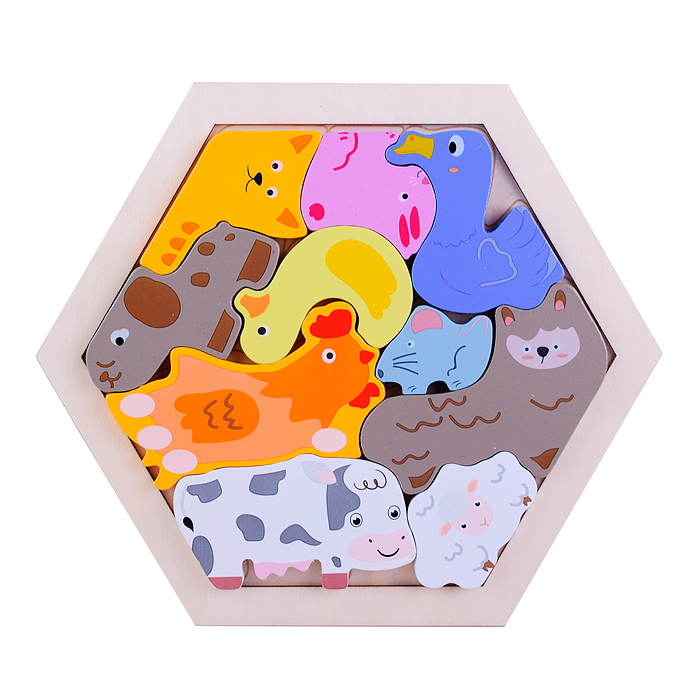 Фото к товару Пазл-вкладыш D1078 "Домашние животные" Пазл-вкладыш D1078 "Домашние животные"