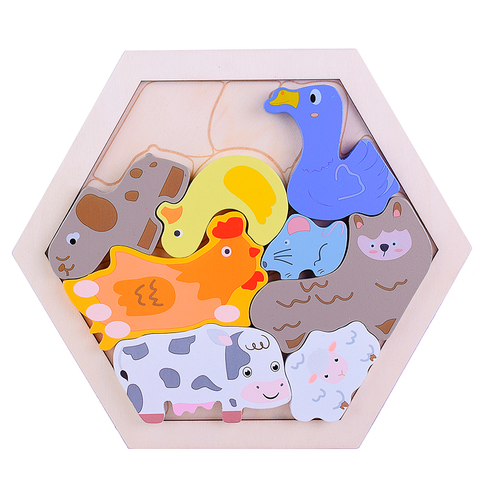 Фото к товару Пазл-вкладыш D1078 "Домашние животные" Пазл-вкладыш D1078 "Домашние животные"