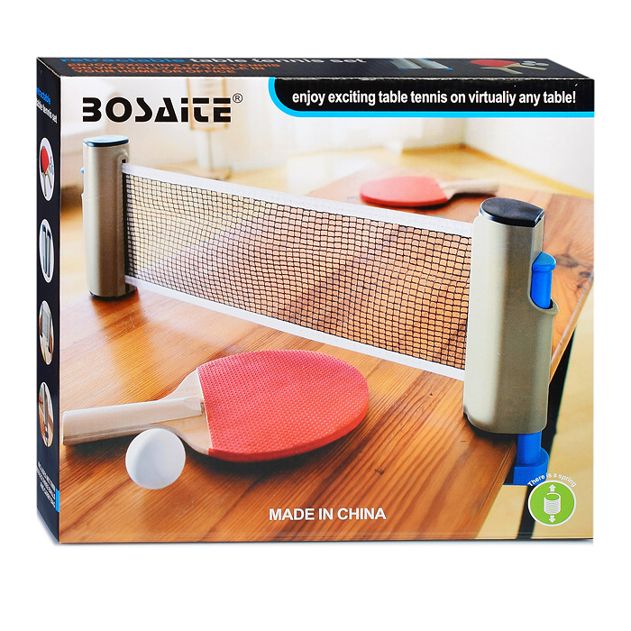 Набор для настольного тенниса 00-1989 (сетка, 2 ракетки, 3 шарика) в коробке