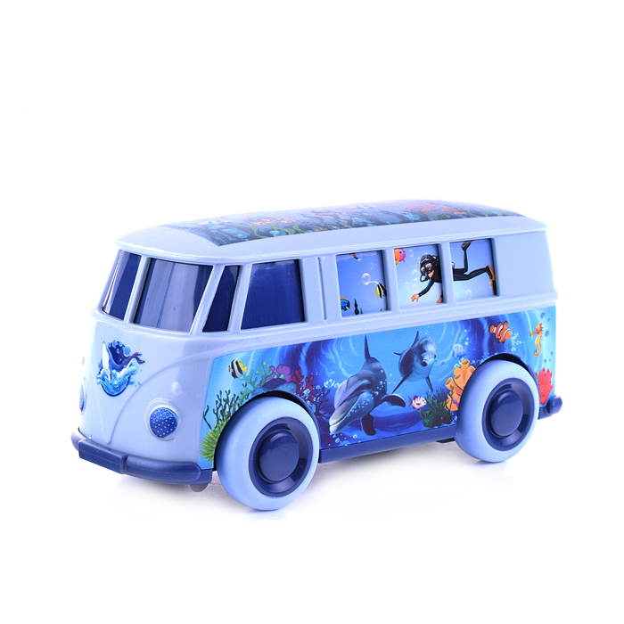 Автобус 2021610M "Подводный мир" инерционный, на батарейках, в коробке