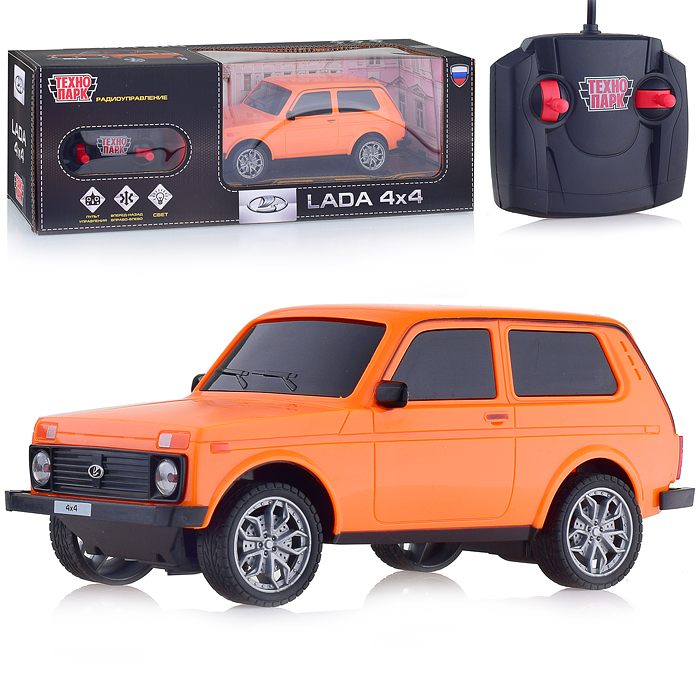 Машина р/у LADA 4x4 18 см, (свет, оран,) в коробке Машина р/у LADA 4x4 18 см, (свет, оран,) в коробке