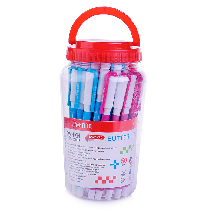 Ручка шариковая "Butterfly" серия Speed Pro, d=0,7 мм, ультра гладкое письмо, чернила на ма