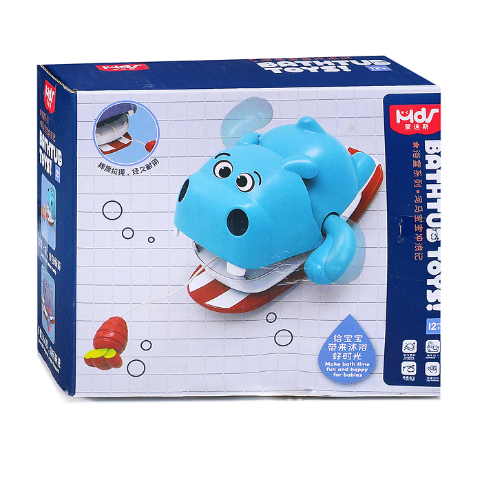 Заводная игрушка 368-11A "Бегемот" в коробке