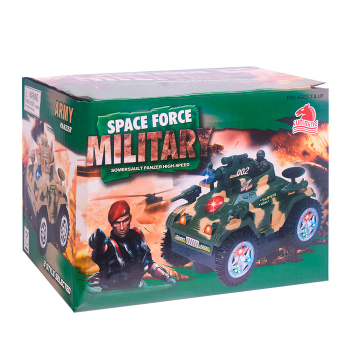 Машина 2031C "Военная" на батарейках, в коробке