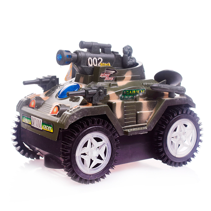 Машина 2031C "Военная" на батарейках, в коробке