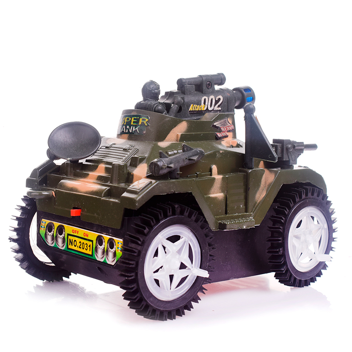 Машина 2031C "Военная" на батарейках, в коробке