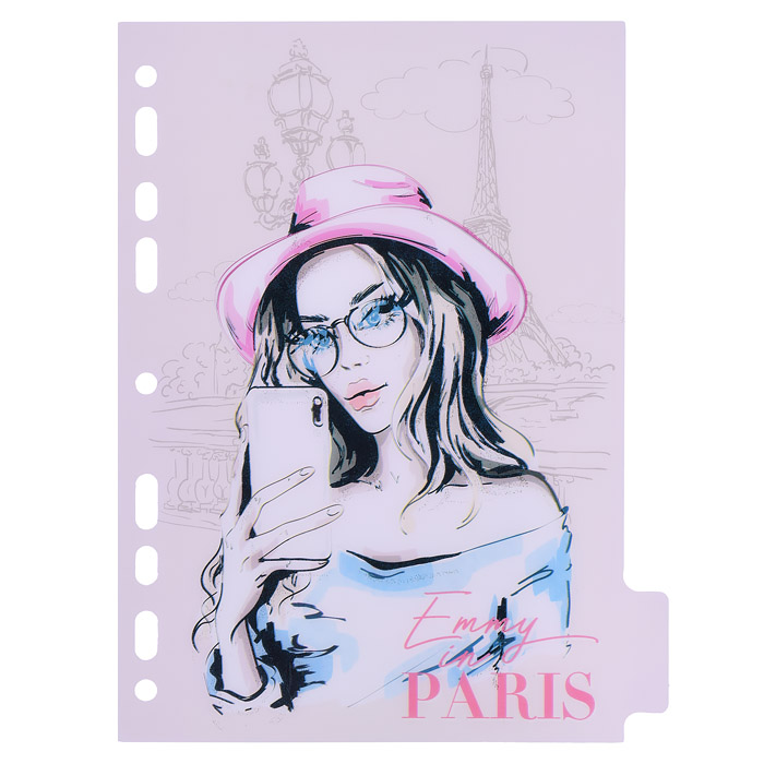 Разделитель листов "Emmy in Paris" A5 (175x210 мм) полипропилен 140 мкм, тонированные с рис
