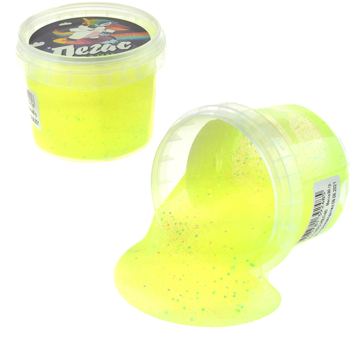 Слайм Пегас, 90 гр. неоновый жёлтый 