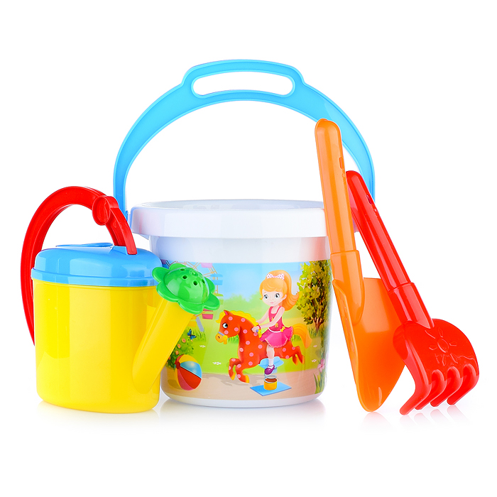 Фото к товару Песочный набор № 133 (ведро 1,4 л термо, лопатка 19см, грабли 19см, лейка 0,5 л) Песочный набор № 133 (ведро 1,4 л термо, лопатка 19см, грабли 19см, лейка 0,5 л)