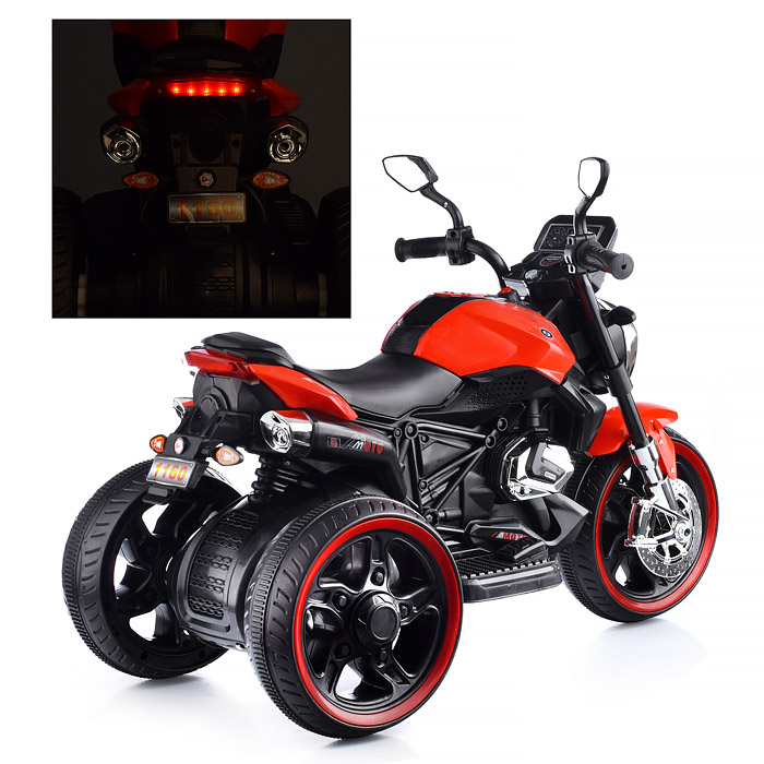 Мотоцикл U023383Y "Байк" на аккумуляторе, в коробке (красный)