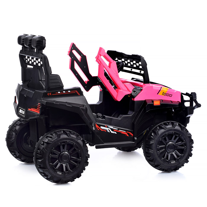 Электромобиль U023465Y "Багги Леди" с р/у управлением, электрический двойной привод (розовый)
