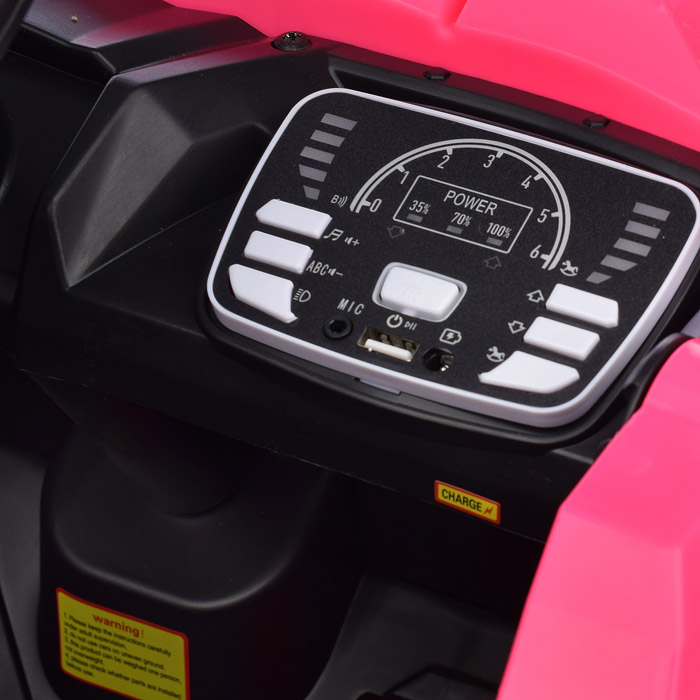 Электромобиль U023465Y "Багги Леди" с р/у управлением, электрический двойной привод (розовый)