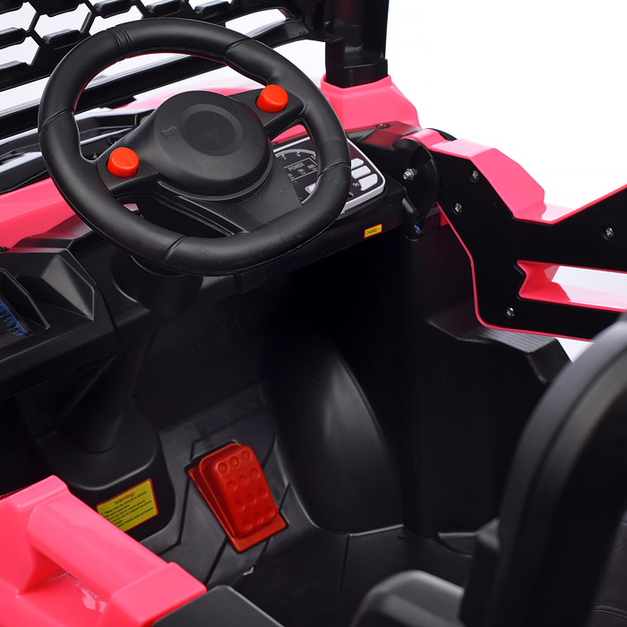 Электромобиль U023465Y "Багги Леди" с р/у управлением, электрический двойной привод (розовый)