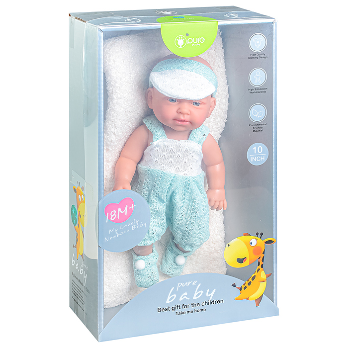 Фото к товару Пупс DF10-048B с аксессуарами, в коробке Пупс DF10-048B с аксессуарами, в коробке